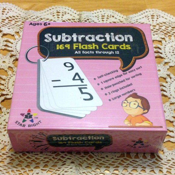 Flash Cards ages 6+ Self-Checking Subtraction - Picture 1 of 5